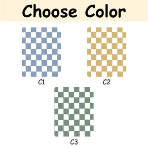 Checkered Photo Fridge Magnet - Personalized Gift for Dad Grandpa