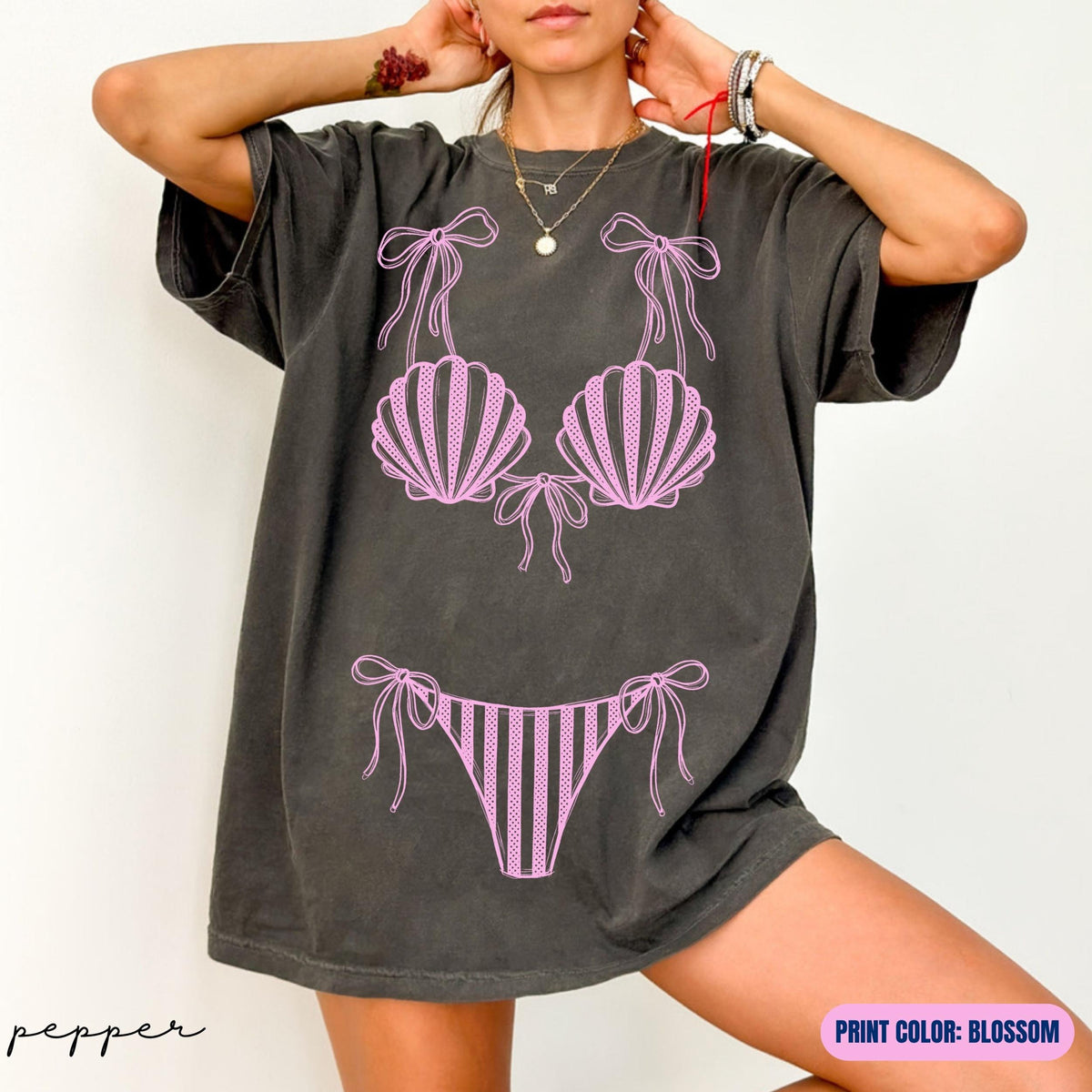 Comfort Colors Custom Color Bikini Shirt, Girls Beach Party Coastal Trip Tee, Bikini Bachelorette Shirts