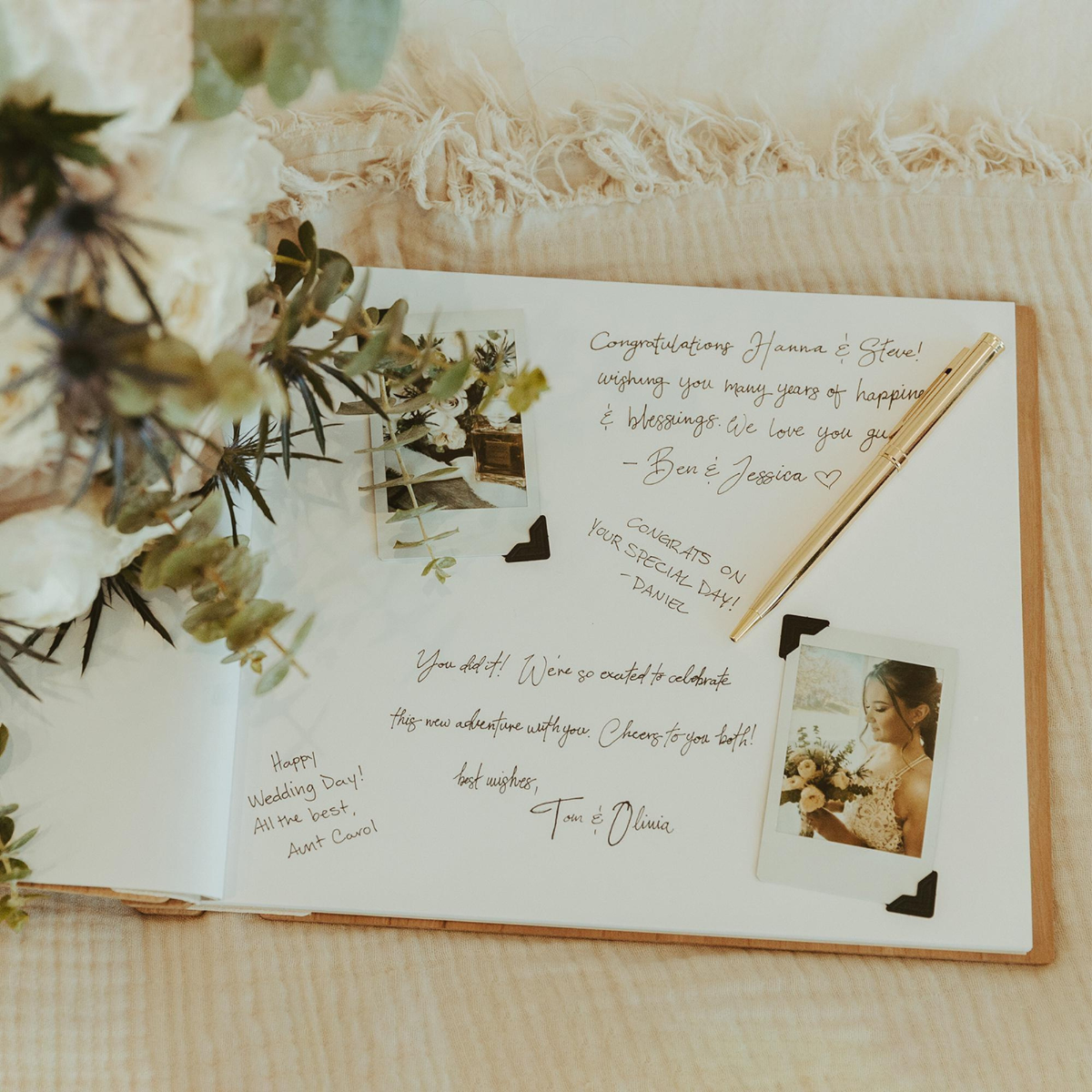 Elegant Wedding Guest Book Instant Photo Booth Album, Wedding Gift, Anniversary Gift