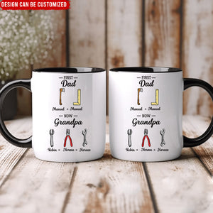 First Dad Now Grandpa - Personalized Mug - Gift For Dad, Grandpa, Dad's Birthday Gift, Grandpa Gift, Birthday Gift For Him, Daddy Mug