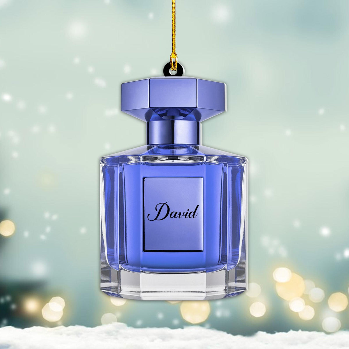 Personalized Perfume Bottle Flat 2D Ornament, Christmas Decoration, Custom Acrylic Ornament