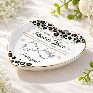 Aunt And Niece Forever Bond, Personalized Custom Jewelry Dish, Gift For Aunt, Mother's Day Gift