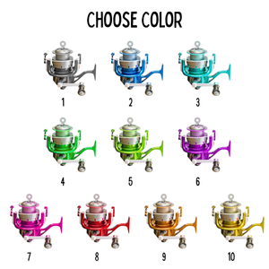 Personalize Christmas Fishing Reel Ornament, Fisherman Gift