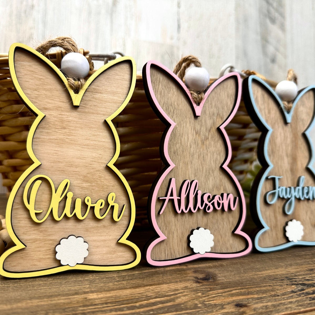 Custom 3D Easter Tag, Custom Easter Basket Tag, Personalized Easter Tag, Easter Bunny Name Tag, Easter Place Card, Spring Name Tag, Easter
