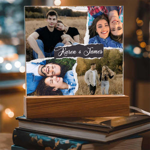 Personalize Collage LED Sign, Personalized Couples Gift, Custom Photo Collage LED Light, Valentine, Engagement, Gift for Her, Gift for Him