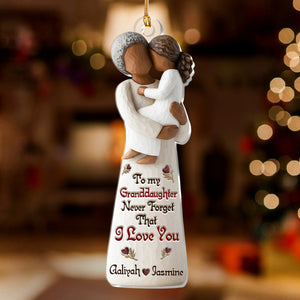 Never Forget That I Love You - Personalized Acrylic Ornament - Christmas Gift For Grandkid