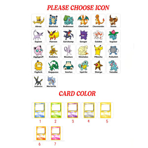Custom Anime Photo Poke Card | Personalized Father's Day Trading Card | Poke Dad Birthday Gift