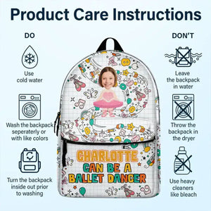 Custom Photo Kid Can Be Anything - Personalized Canvas Backpack