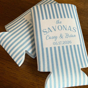 Can Cooler Wedding, Wedding Favor, Personalized Wedding Can Cooler, Slim Can Cooler, Wedding Reception Coozy, Custom Can Cooler, Beer Holder