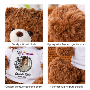 Hug From Heaven Memorial Christian- Personalized Memorial Teddy Bear