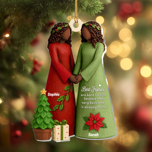 Best Friends Are Hard To Find - Personalized Acrylic Ornament - Christmas Gift For Bestie