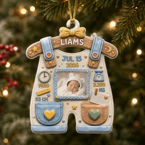 Personalized Newborn Gifts Baby Birth - Real 3D Raised Ornament
