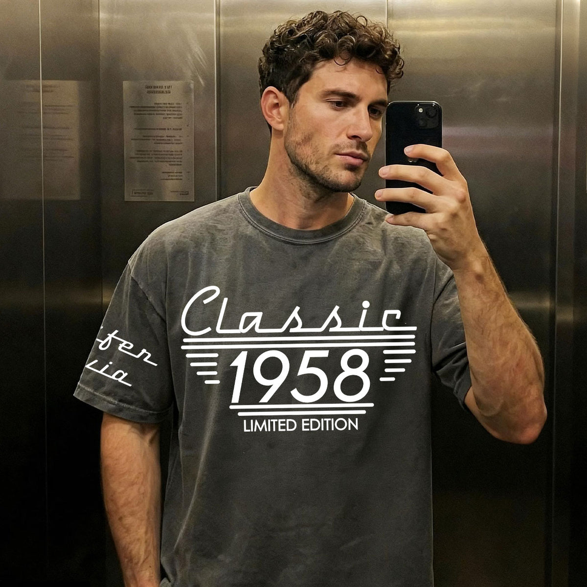 Classic Edition - Personalized Custom Shirt With Design On Sleeve