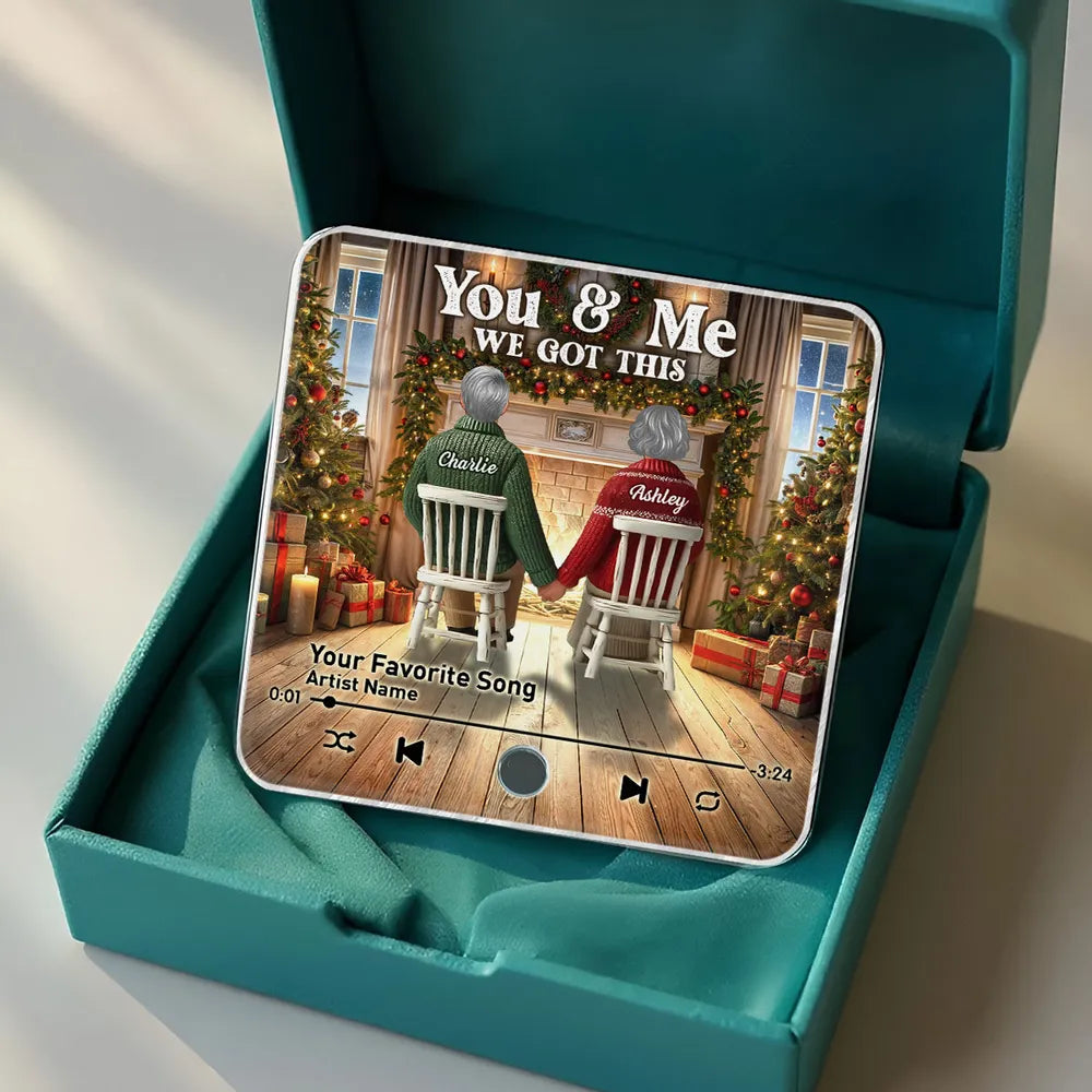 You & Me We Got This Christmas Couple - Personalized Music Fridge Magnet - Gift For Couple