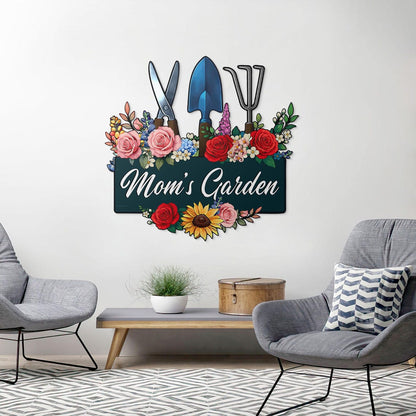 Custom Metal Garden Sign, Mother's Day Gift, Personalized Rose Garden Sign, Greenhouse Wall Decor, Nana's Blessings, Gardening Gifts