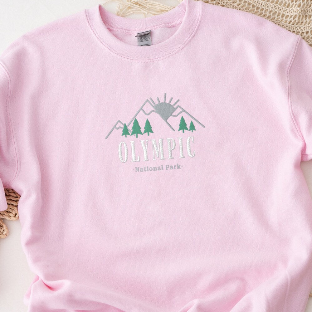 Olympic Sweatshirt, Olympic National Park, Embroidered Sweatshirt, National Park Sweater, Embroidered Sweater, Mountain Shirt
