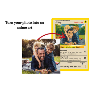 Custom PKM Trading Card, Personalized Custom Poke Card, PKM Card For Dad, Father's Day Gift