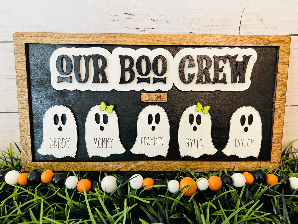 Personalized Ghost Family Sign, Halloween Family Name Sign, Custom Family Name Sign, Fall Decor, Fall decorations, Pumpkin Decor, Fall Sign