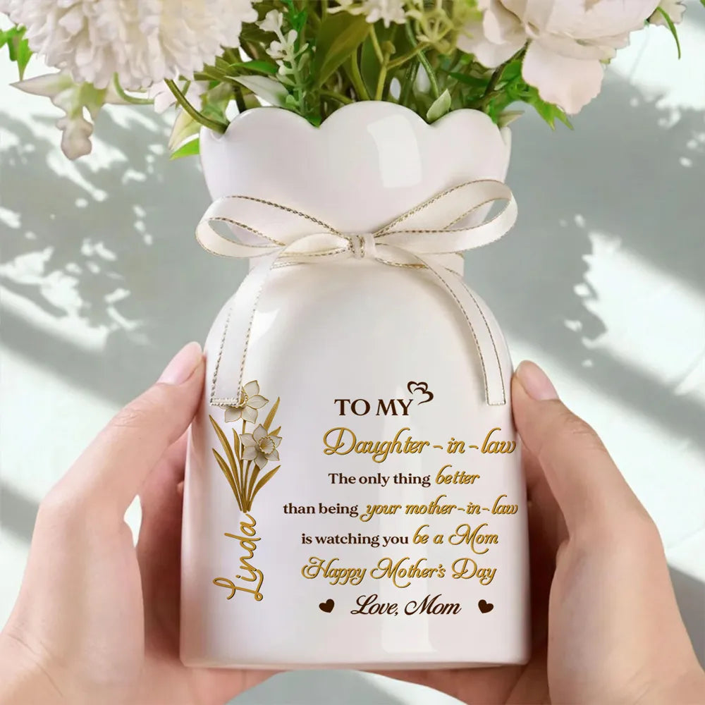 Watching You Be A Mom Is The Best Thing - Personalized Bloom Vase - Gift For Daughter, Mother's Day Gift