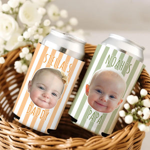 Personalized Kids Photo Can Cooler, Custom Funny Face Baby Can Cooler, Gift For Husband, New Dad Gift, Father's Day Gift For Dad, Husband