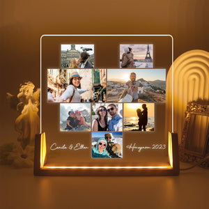 Custom Photo Night Light, Picture LED Light, Photo Collage Light, Picture Frame, Memorial Photo Night Light, Anniversary Gift, Valentines Day Gift