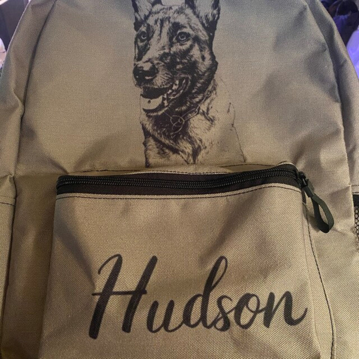 Custom Pet Backpack From Your Photo, Customize Font & Color, Personalized Dog Backpack, Dog Travel Bag, Dog Portrait Gift
