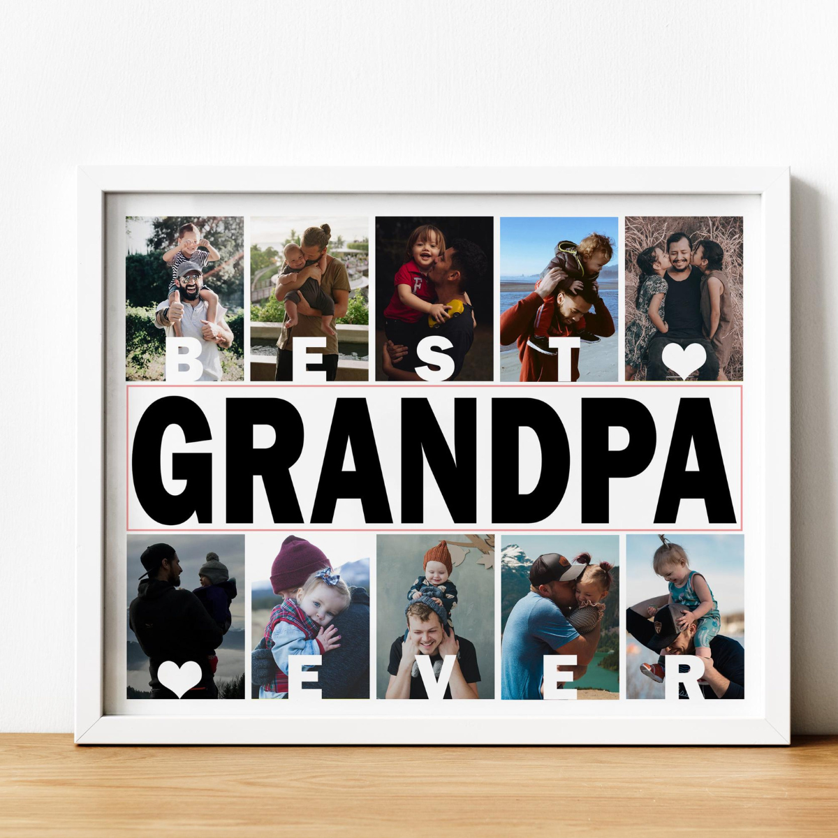 Personalized Grandpa Photo Collage, Grandpa Gift, Custom Gift For Grandpa, Grandpa Collage Print, Custom Gift from Grandkids to Grandpa