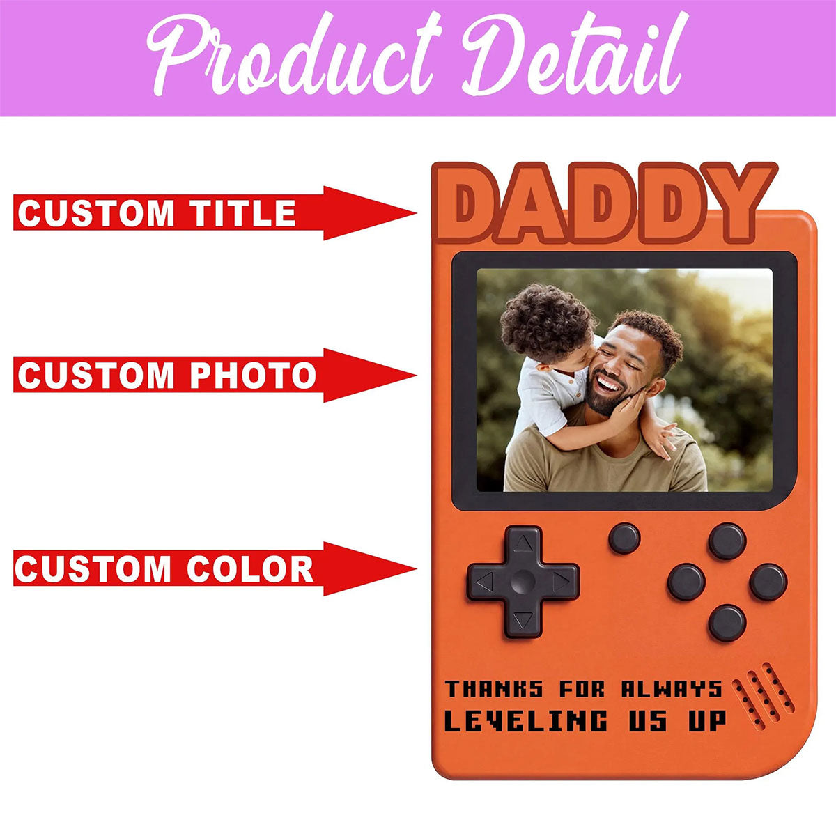 The Best Dad Ever Retro Gaming Photo Keepsake