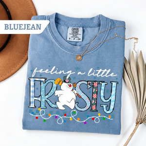 Comfort Colors Feeling A Little Frosty , Cute Snowman Christmas Shirt, Cozy Winter Graphic Shirt, Holiday Gift for Her 5a16d4fb-a802-4ab4-bf8d-bead684674fa-e5.png