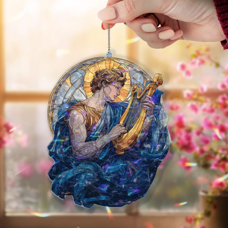 Apollo with Lyre Acrylic Suncatcher, Stained Glass Style Greek Mythology Window Hanging, God of Music and Sun Decor, Mythology Lover Gift 5a1be8d7-5e7c-42e3-8a12-98f9e43fb0d6-h2.jpg