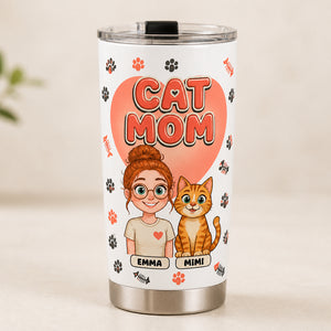 Custom Cat Mom Tumbler – Illustrated You & Your Cat - Personalized Tumbler 5a1d8897-402b-4317-890a-766fc6c4c65d.jpg