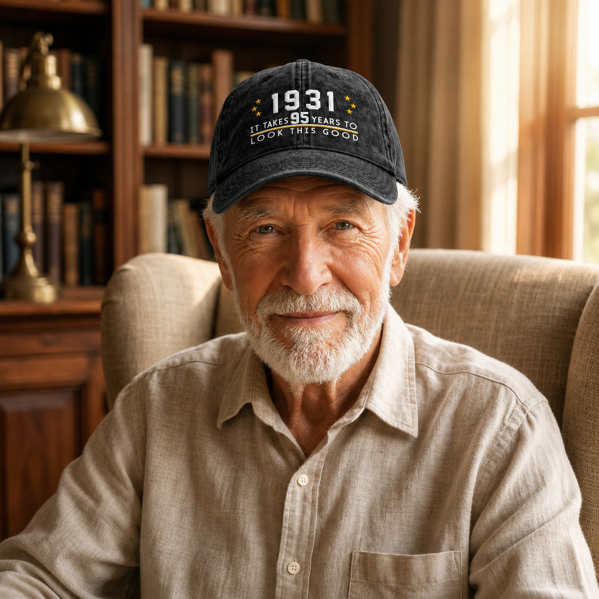 95th Birthday Gift Custom Embroidered Hat Aged to Perfection 1931 Personalized Vintage Dad Hat