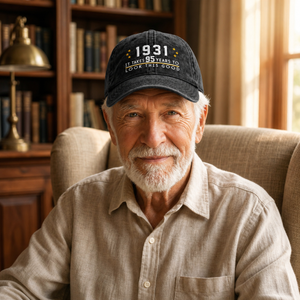 95th Birthday Gift Custom Embroidered Hat Aged to Perfection 1931 Personalized Vintage Dad Hat