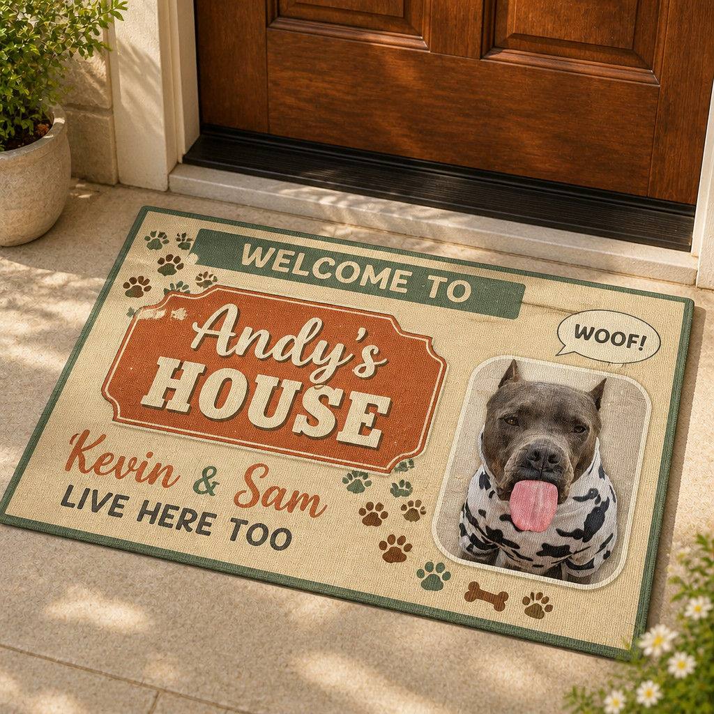 Personalized Pet Photo Welcome Doormat – [Name]'s House - Personalized Doormat 5a219b4b-50e2-4e44-a1a1-c0d4eed54073.png