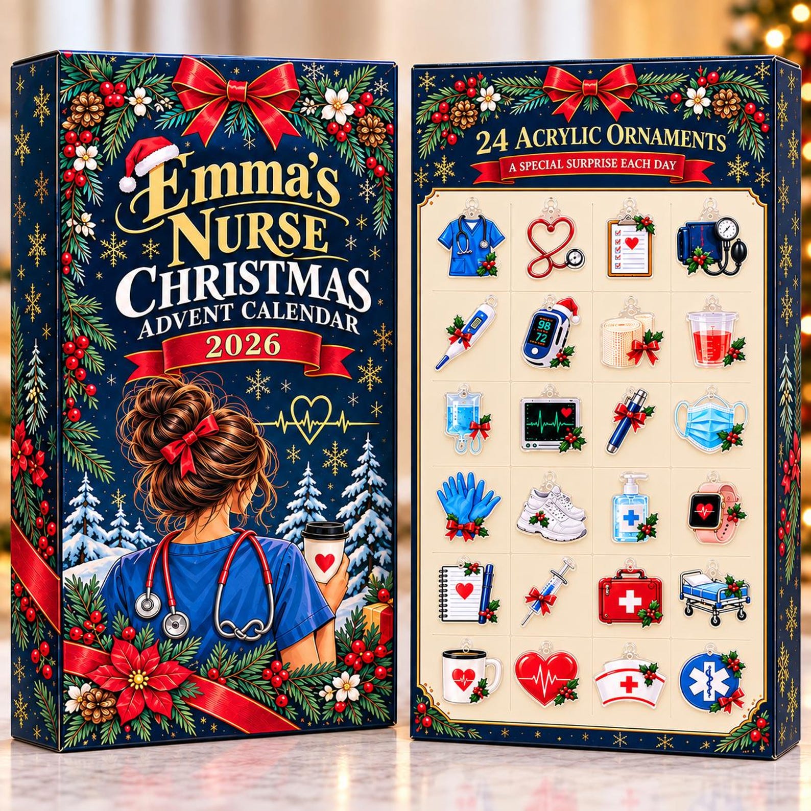 Registered Nurse Advent Calendar, 24 Acrylic Hanging Ornaments, Profession Christmas Countdown, Keepsake Gift, Registered Nurse Christmas 5a267b8f-486e-484c-8b43-15fe9125135b-il_1588xN.8595215430_m09b.jpg