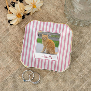 Custom Pet Photo Ceramic Jewelry Tray, Personalized Dog Cat Portrait Ring Holder, Ring Dish 5a341406-47b1-48c4-ada7-96b9323c0792-2.jpg