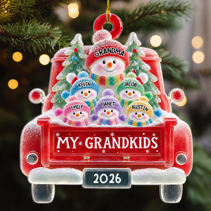 Grandmas Christmas Truck - Personalized Acrylic Ornament 3D Effect Ornament - Christmas Gift For Grandma 5a40a243-583b-44a3-a900-be2072386fe7-banner-2_converted.png