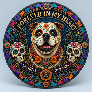 Forever In My Heart Pet Memorial Stone – Sugar Skull Portrait - Personalized Memorial Stone 5a535550-eced-4679-b204-567b0e539d51.png