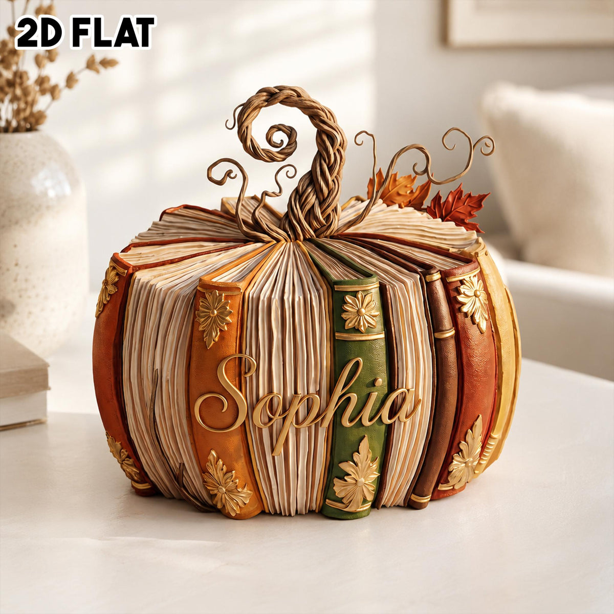 Personalized Fall Book Pumpkin Wooden Block, Custom Pumpkin Book Nook Decor for Book Lovers, Unique Librarian Gift, Book Lover Gift 5a55c252-a94a-4b4f-b474-69723b2153f4-1.jpg