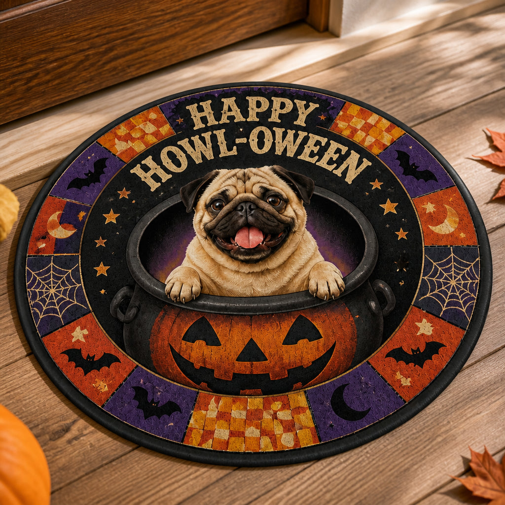 Halloween Pet Photo Round Doormat – Upload Your Pet - Personalized Doormat 5a5809b9-c488-4939-a410-6527d8d381c4.jpg