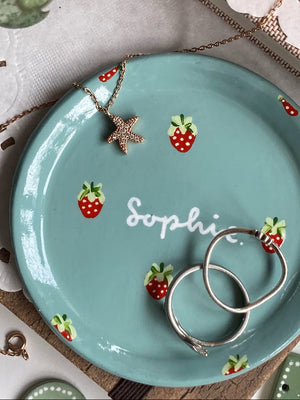 Strawberry Name Dish - Personalised Peachy Baby Pink Cute Clay Ring Trinket Dish - Jewellery Storage, Printed Bowl Small 5a5b0a19-fc05-40fa-a30e-8f24ea772cb5-rtrtrtyrty.jpg