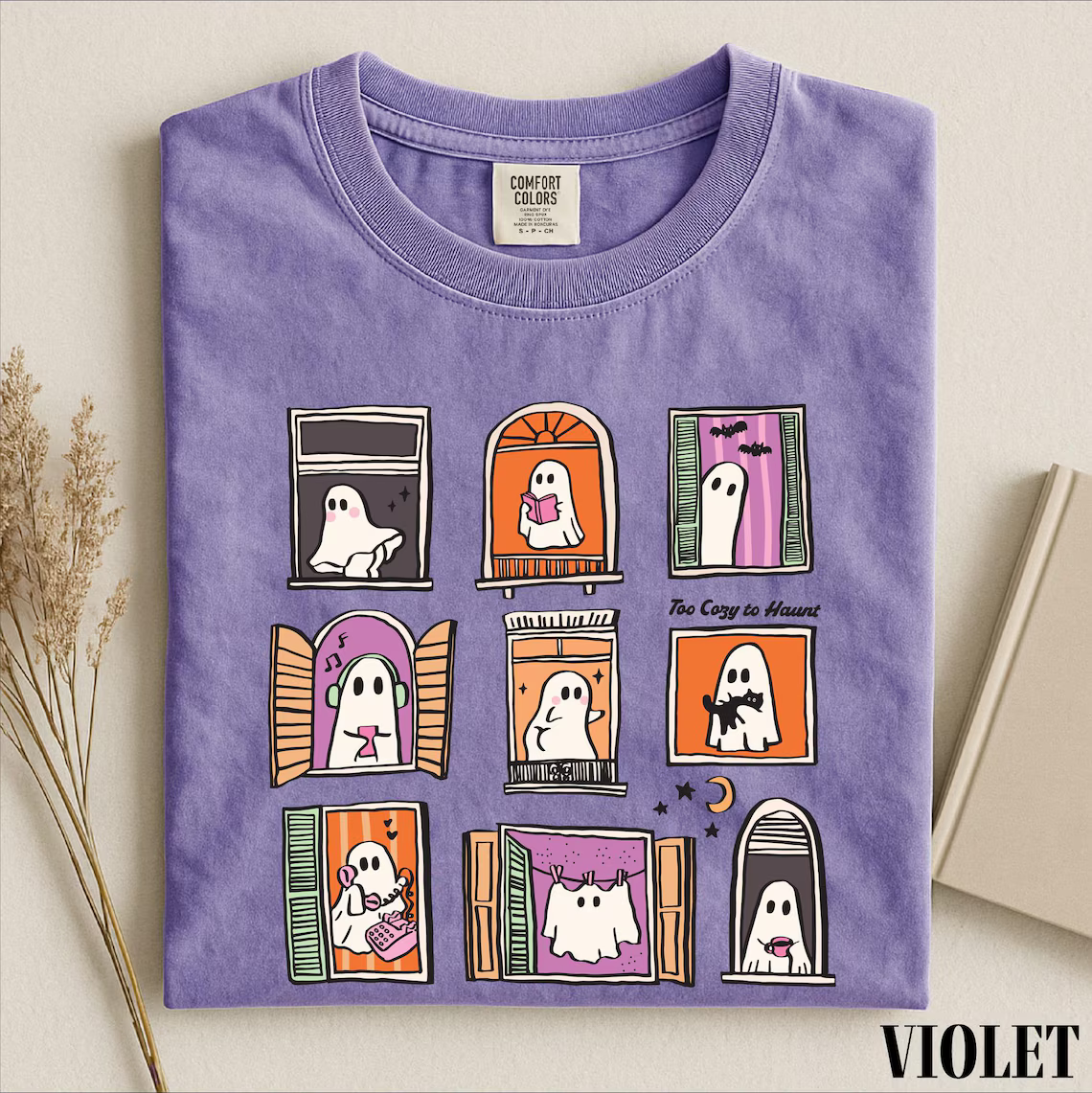 Too Cozy To Haunt Shirt, Cute Ghost Window Graphic Tee, Cozy Halloween Spooky Season Comfort Colors T-Shirt Fall Gift for Ghost Lovers 5a6d3256-bd1a-4839-aa87-a8dc997d2907-3_converted.png