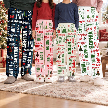 Personalized Christmas Pajama Pants, Custom Name Lounge Pants, Matching Family Holiday Sweatpants 5aa0a3ad-fa35-4bb9-bc65-565ab9735178-3.jpg