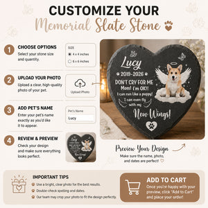 Pet Memorial Heart Slate – New Wings Photo & Name - Personalized Slate Memorial Stone 5ab32158-b2f5-48c0-ad1c-da0123e0aef9.jpg