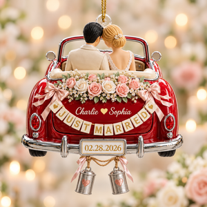 Personalized Just Married Wedding Car 3D Ornament, Acrylic Bride Groom Keepsake, Custom Date Newlywed Gift 5abc4ae1-3043-4c58-a64b-de5881378b4c-bvhtyut-1-.png
