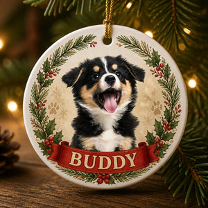 Custom Pet Photo Ornament – Winter Wreath Name Banner - Personalized Ornament 5abf578e-3988-4caa-b9af-7093748f1845.jpg