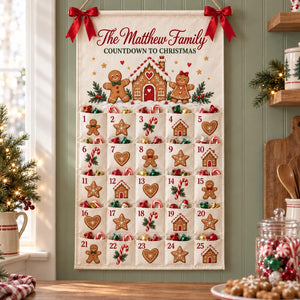 Personalized Gingerbread Advent Calendar, 25-Pocket Christmas Countdown, Custom Family Name Canvas Wall Hanging, Reusable Holiday Home Decor 5acafc1b-6fc0-4bb1-8778-21be3ab7e733-il_1588xN.8601277699_g9xo.jpg