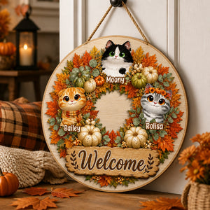 Autumn Welcome Pet Portrait Door Sign (3 Pets) - Personalized Wood Sign 5af5c52d-6a34-42ec-b501-dcf1be71fbef.jpg