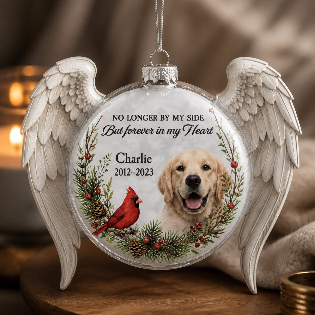 Pet Memorial Photo Bauble Ornament – “No longer by my side” - Personalized Bauble Ornament 5af601f2-7952-457a-8b0e-e3074dc79d72.jpg