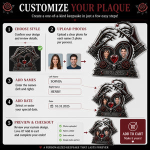 Gothic Skeleton Hands Couple Acrylic Plaque – Personalized Names & Date - Personalized Acrylic Plaque 5af91a0d-7dfe-43b8-bdba-04c035932469.jpg